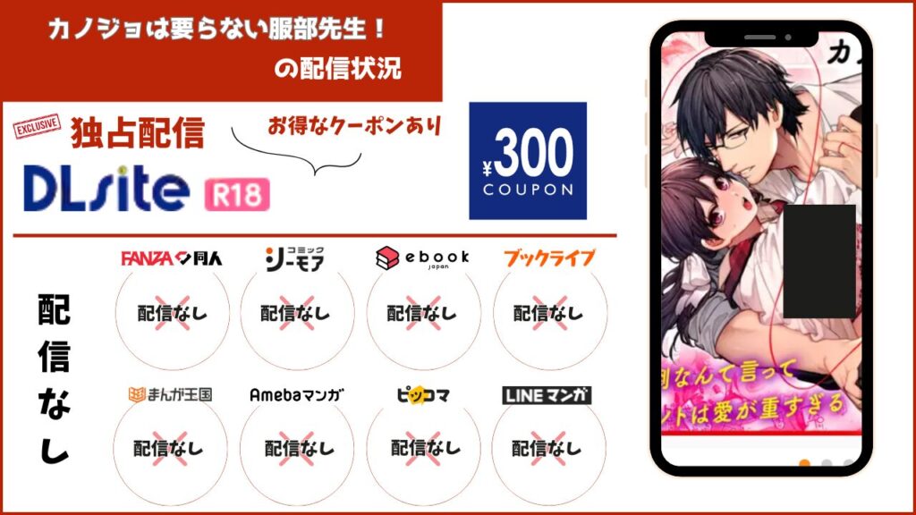 カノジョは要らない服部先生! ~恋は面倒なんて言ってホントは愛が重すぎる~ 配信状況